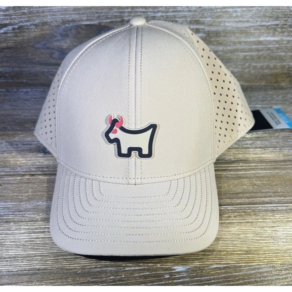 Scotty Cameron Melin A-Game Hydro Bulldog Golf Hat Tan Beige Classic Size NWT